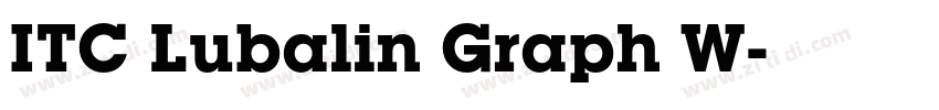 ITC Lubalin Graph W字体转换